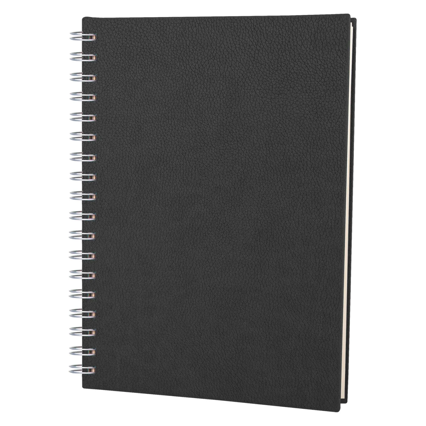 AŞKABAT SİYAH KARELİ TARİHLİ SPİRALLİ AJANDA (17X24 CM)
