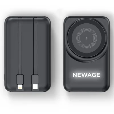 KÜÇÜKLER 10.000 MAH SİYAH MAGSAFE  ve  WIRELESS POWERBANK