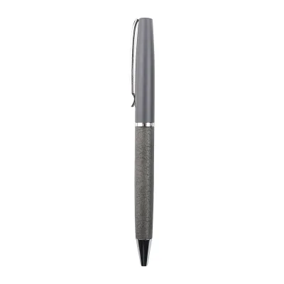 SALİHLİ GRİ METAL DERİLİ TÜKENMEZ KALEM